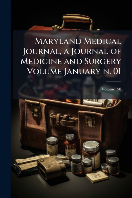 Maryland Medical Journal, a Journal of Medicine and Surgery Volume January n. 01; Volume  58