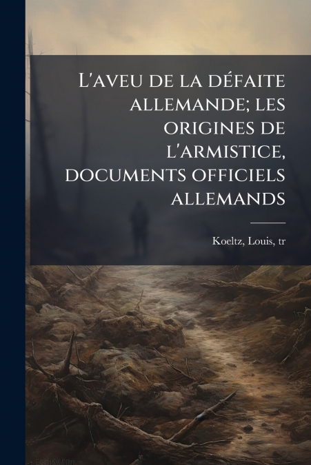 L’aveu de la défaite allemande; les origines de l’armistice, documents officiels allemands