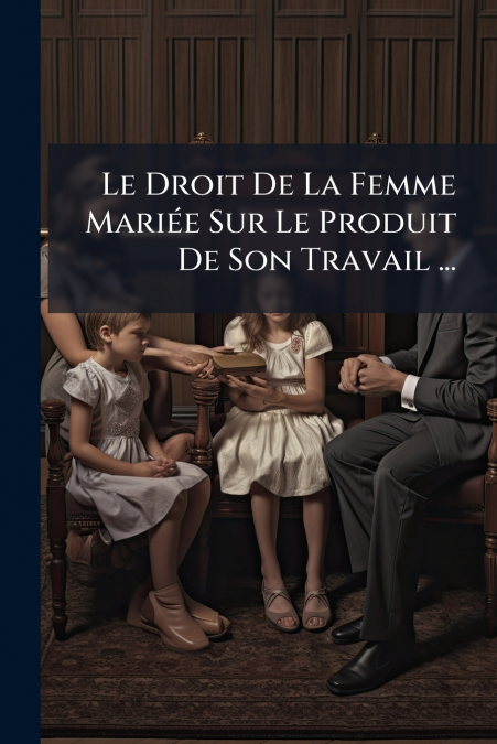 Le Droit De La Femme Mariée Sur Le Produit De Son Travail ...