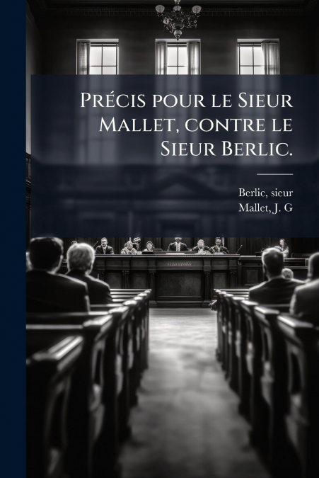 Précis pour le Sieur Mallet, contre le Sieur Berlic.