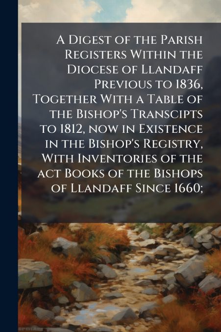A Digest of the Parish Registers Within the Diocese of Llandaff Previous to 1836, Together With a Table of the Bishop’s Transcipts to 1812, now in Existence in the Bishop’s Registry, With Inventories 