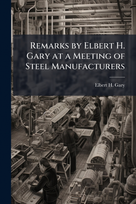 Remarks by Elbert H. Gary at a Meeting of Steel Manufacturers