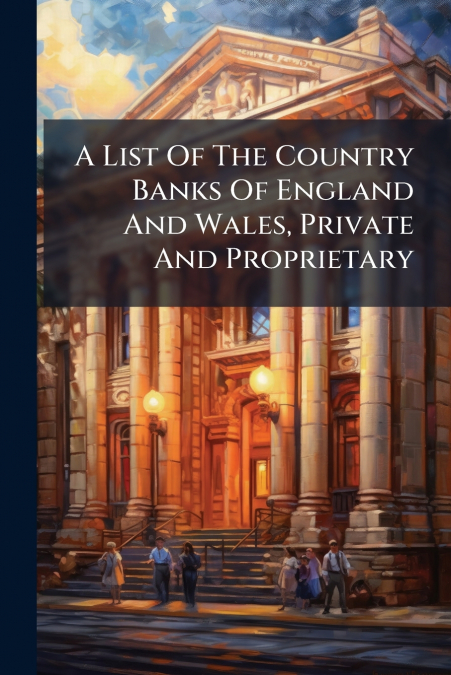 A List Of The Country Banks Of England And Wales, Private And Proprietary