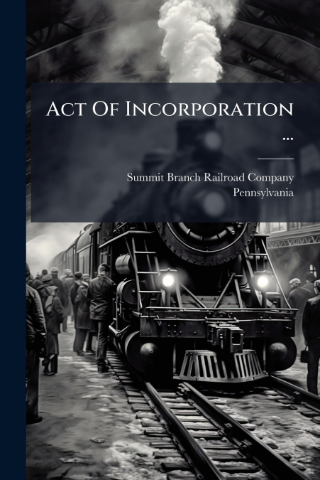 Act Of Incorporation ...