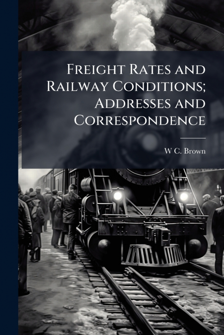 Freight Rates and Railway Conditions; Addresses and Correspondence