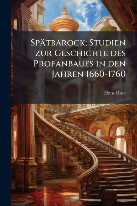 Spätbarock; Studien zur Geschichte des Profanbaues in den Jahren 1660-1760