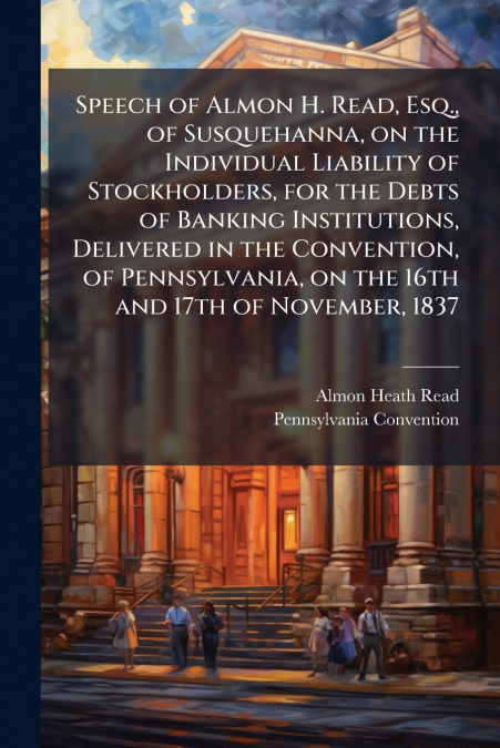 Speech of Almon H. Read, Esq., of Susquehanna, on the Individual Liability of Stockholders, for the Debts of Banking Institutions, Delivered in the Convention, of Pennsylvania, on the 16th and 17th of