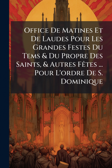 Office De Matines Et De Laudes Pour Les Grandes Festes Du Tems & Du Propre Des Saints, & Autres Fêtes ... Pour L’ordre De S. Dominique