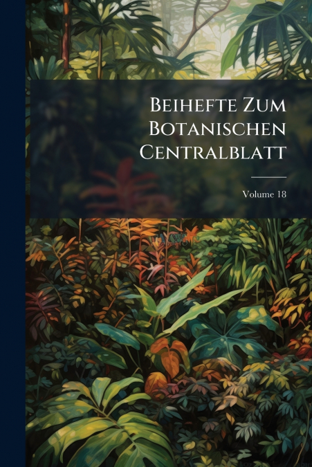 Beihefte Zum Botanischen Centralblatt