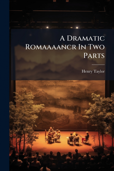 A Dramatic Romaaaancr In Two Parts