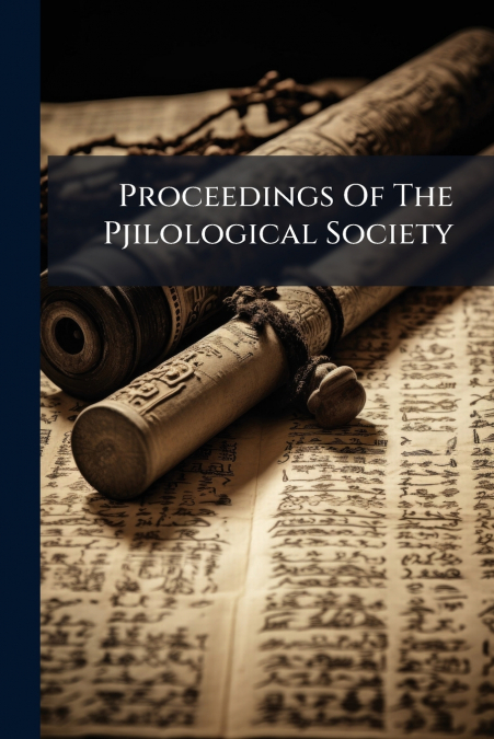 Proceedings Of The Pjilological Society
