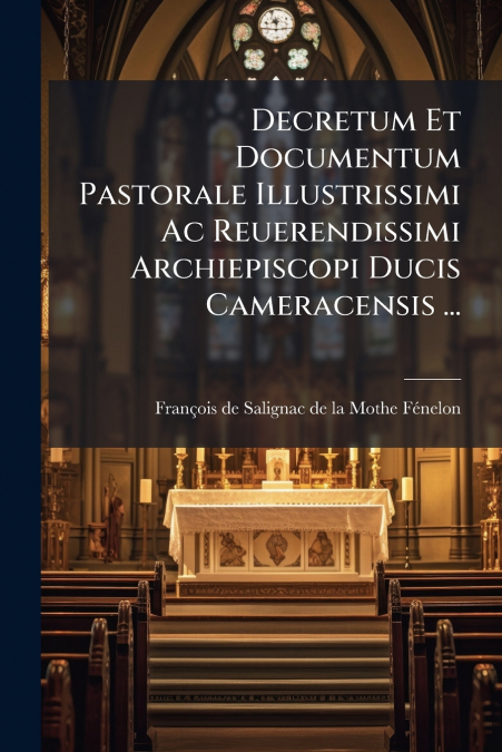Decretum Et Documentum Pastorale Illustrissimi Ac Reuerendissimi Archiepiscopi Ducis Cameracensis ...
