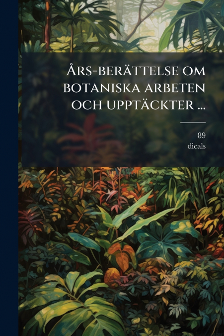 Års-berättelse om botaniska arbeten och upptäckter ...