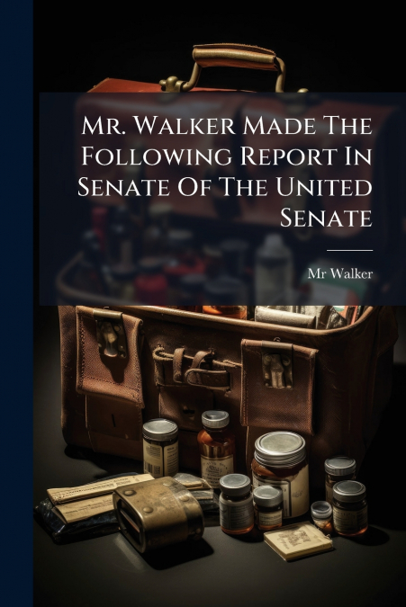 Mr. Walker Made The Following Report In Senate Of The United Senate