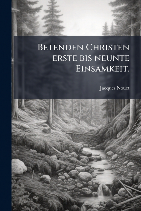 Betenden Christen erste bis neunte Einsamkeit.