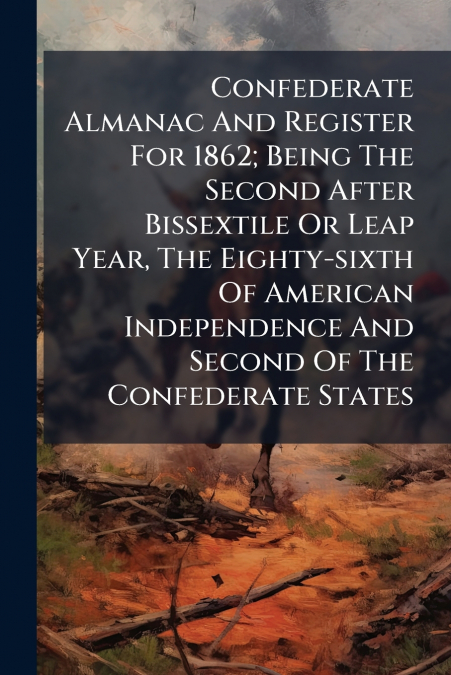 Confederate Almanac And Register For 1862; Being The Second After Bissextile Or Leap Year, The Eighty-sixth Of American Independence And Second Of The Confederate States