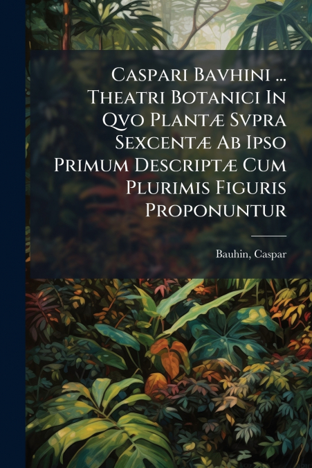 Caspari Bavhini ... Theatri Botanici In Qvo Plantæ Svpra Sexcentæ Ab Ipso Primum Descriptæ Cum Plurimis Figuris Proponuntur