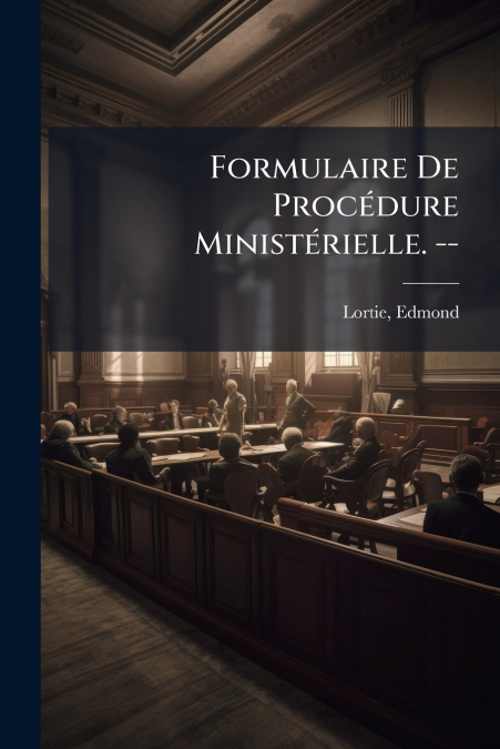 Formulaire De Procédure Ministérielle. --