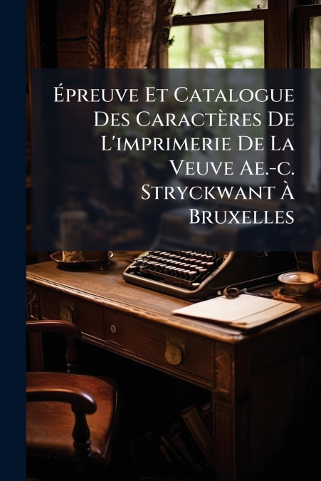Épreuve Et Catalogue Des Caractères De L’imprimerie De La Veuve Ae.-c. Stryckwant À Bruxelles