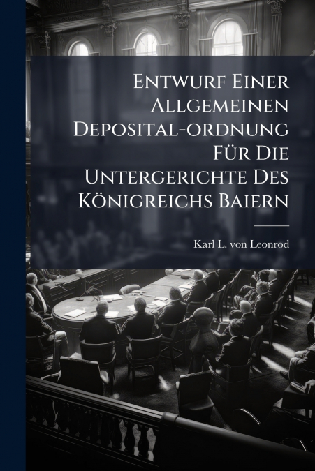 Entwurf Einer Allgemeinen Deposital-ordnung Für Die Untergerichte Des Königreichs Baiern
