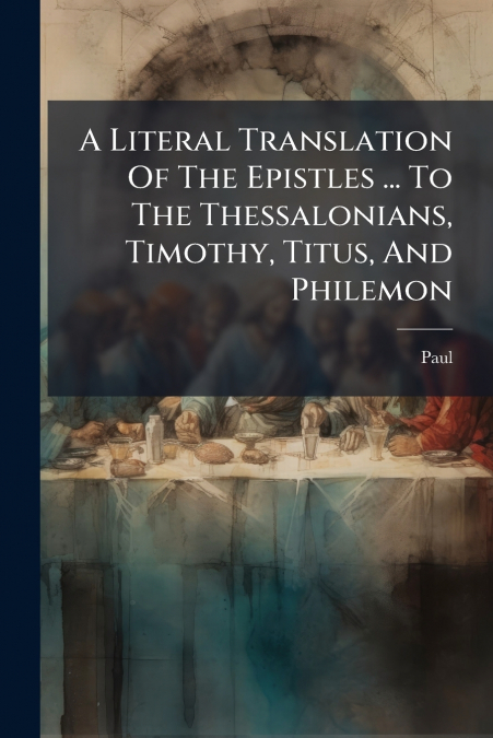 A Literal Translation Of The Epistles ... To The Thessalonians, Timothy, Titus, And Philemon