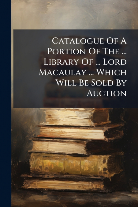 Catalogue Of A Portion Of The ... Library Of ... Lord Macaulay ... Which Will Be Sold By Auction