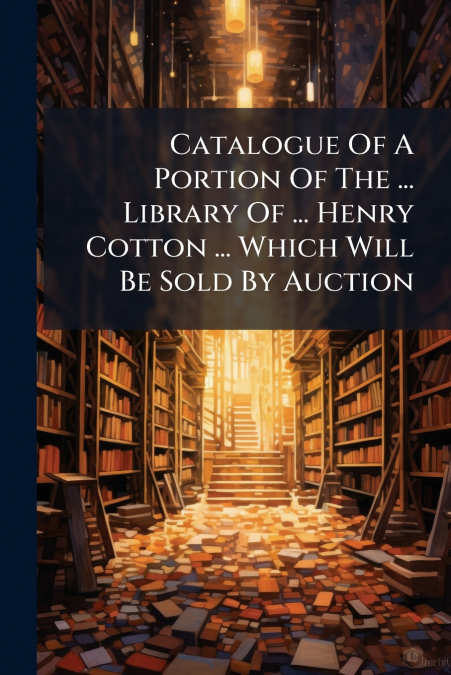 Catalogue Of A Portion Of The ... Library Of ... Henry Cotton ... Which Will Be Sold By Auction