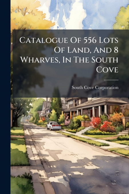 Catalogue Of 556 Lots Of Land, And 8 Wharves, In The South Cove