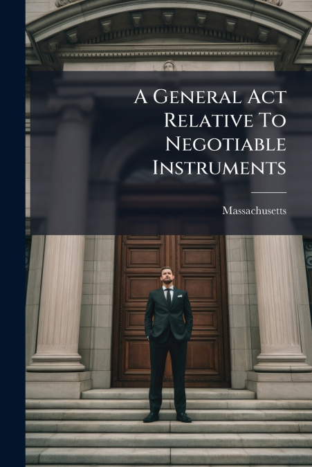 A General Act Relative To Negotiable Instruments