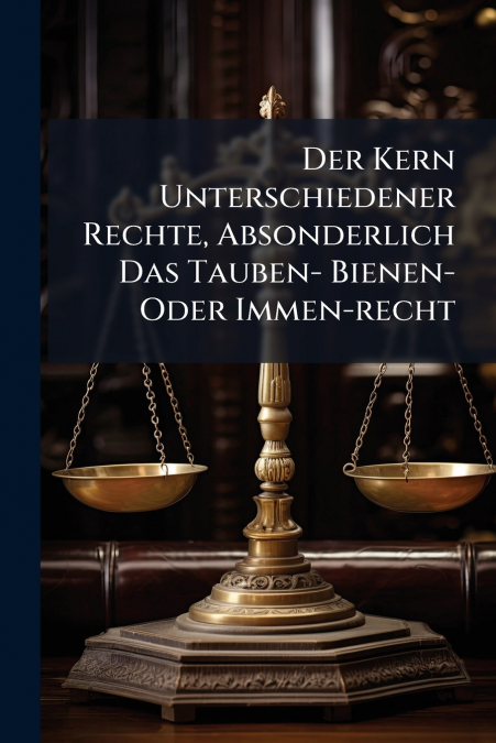 Der Kern Unterschiedener Rechte, Absonderlich Das Tauben- Bienen- Oder Immen-recht