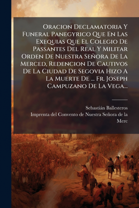 Oracion Declamatoria Y Funeral Panegyrico Que En Las Exequias Que El Colegio De Passantes Del Real Y Militar Orden De Nuestra Señora De La Merced, Redencion De Cautivos De La Ciudad De Segovia Hizo A 