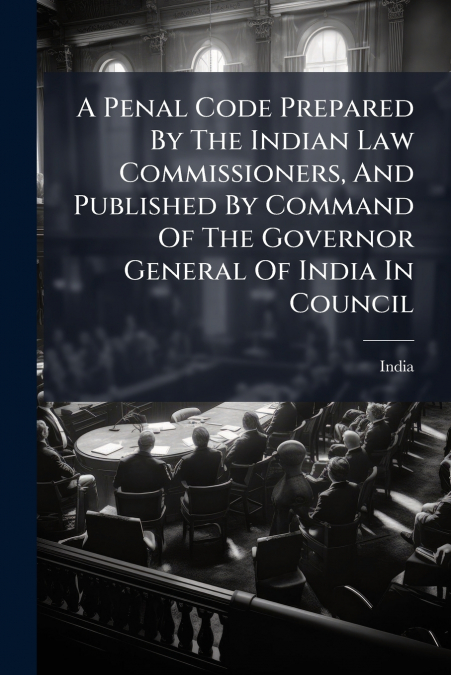 A Penal Code Prepared By The Indian Law Commissioners, And Published By Command Of The Governor General Of India In Council