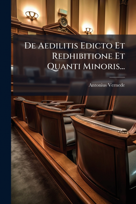 De Aedilitis Edicto Et Redhibitione Et Quanti Minoris...
