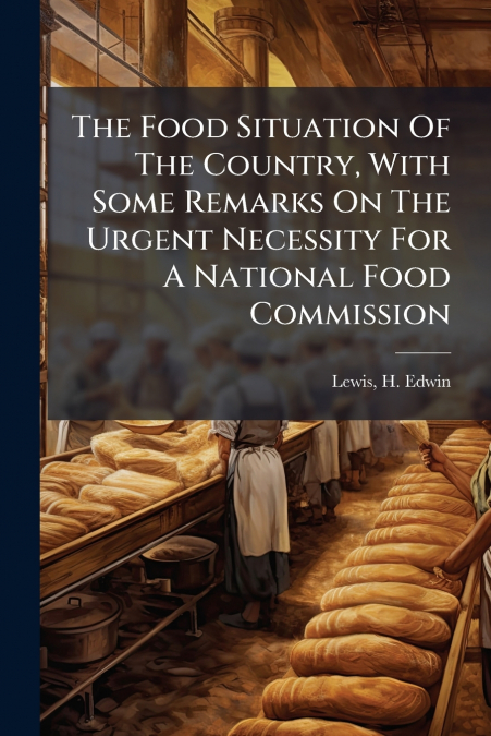 The Food Situation Of The Country, With Some Remarks On The Urgent Necessity For A National Food Commission