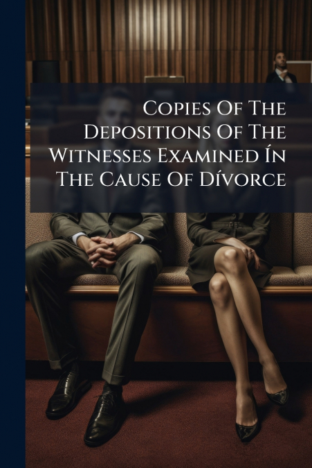 Copies Of The Depositions Of The Witnesses Examined Ín The Cause Of Dívorce