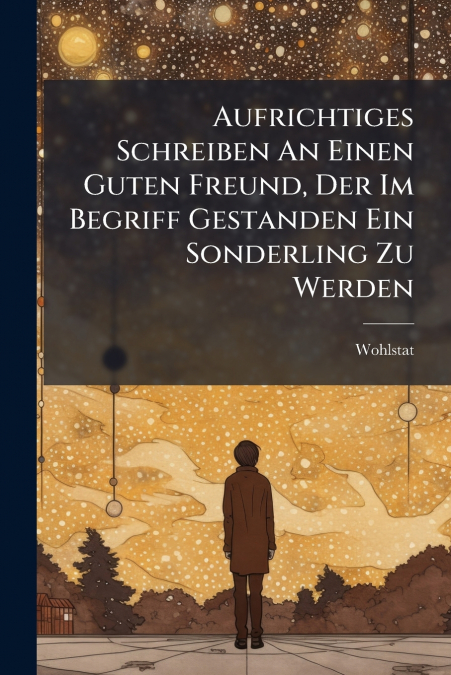 Aufrichtiges Schreiben An Einen Guten Freund, Der Im Begriff Gestanden Ein Sonderling Zu Werden