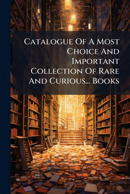 Catalogue Of A Most Choice And Important Collection Of Rare And Curious... Books