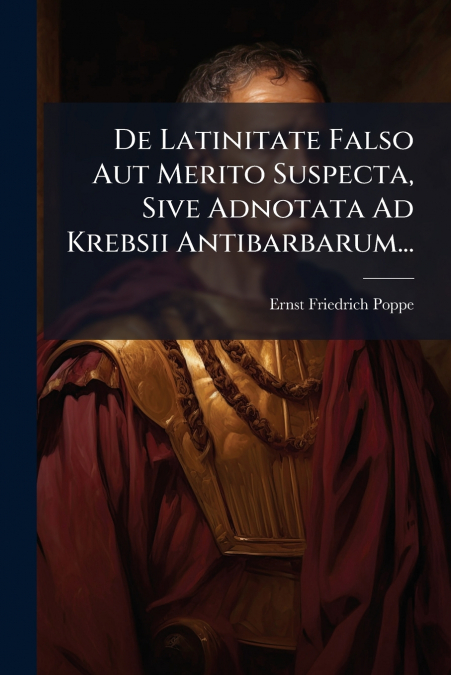 De Latinitate Falso Aut Merito Suspecta, Sive Adnotata Ad Krebsii Antibarbarum...