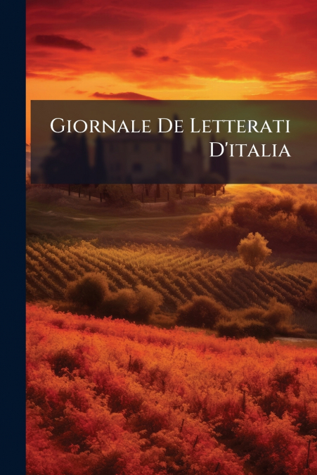 Giornale De Letterati D’italia