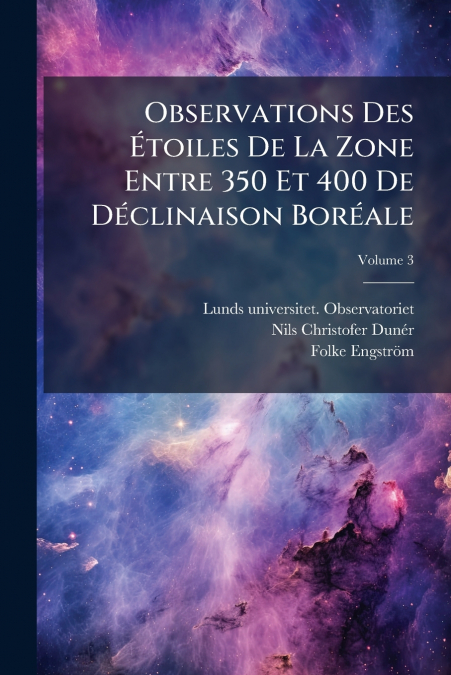 Observations Des Étoiles De La Zone Entre 350 Et 400 De Déclinaison Boréale