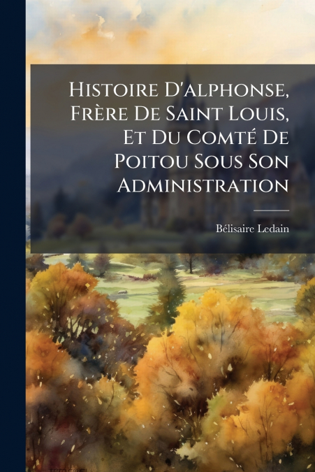 Histoire D’alphonse, Frère De Saint Louis, Et Du Comté De Poitou Sous Son Administration