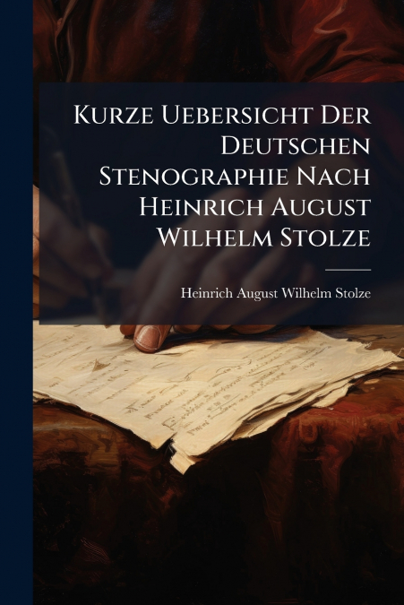 Kurze Uebersicht Der Deutschen Stenographie Nach Heinrich August Wilhelm Stolze