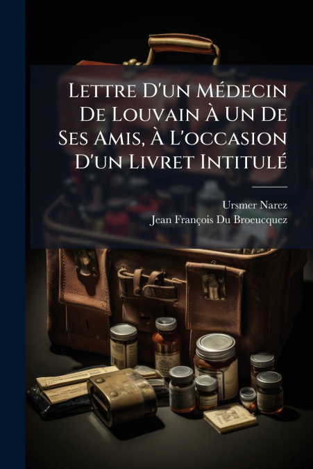 Lettre D’un Médecin De Louvain À Un De Ses Amis, À L’occasion D’un Livret Intitulé