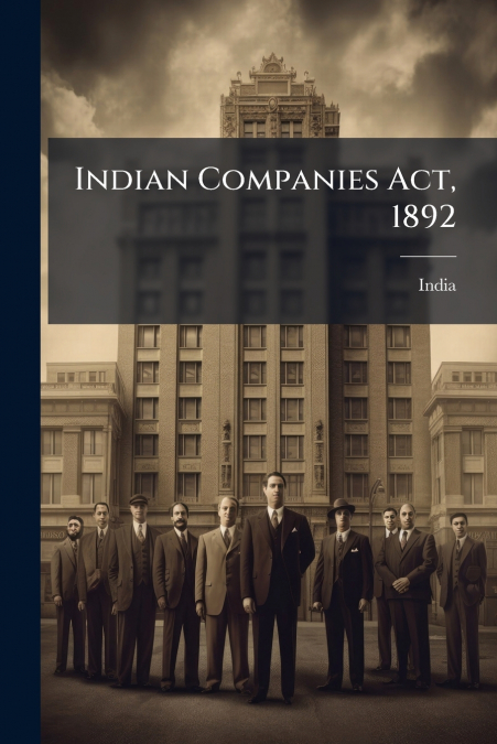 Indian Companies Act, 1892