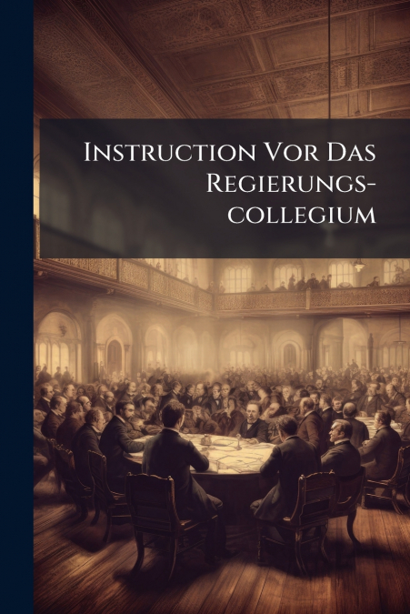 Instruction Vor Das Regierungs-collegium