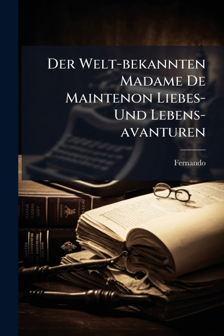 Der Welt-bekannten Madame De Maintenon Liebes- Und Lebens-avanturen