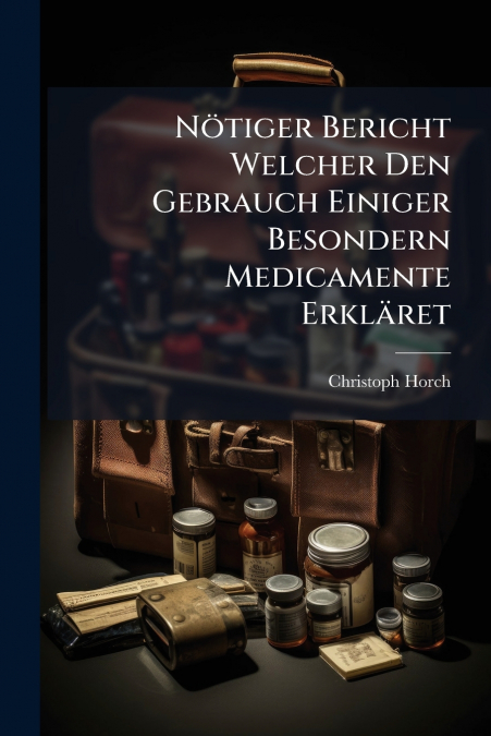 Nötiger Bericht Welcher Den Gebrauch Einiger Besondern Medicamente Erkläret