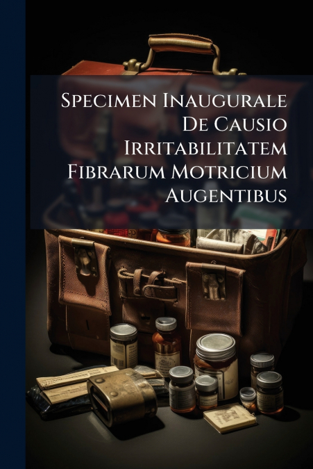 Specimen Inaugurale De Causio Irritabilitatem Fibrarum Motricium Augentibus