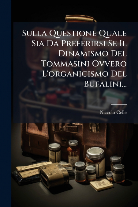 Sulla Questione Quale Sia Da Preferirsi Se Il Dinamismo Del Tommasini Ovvero L’organicismo Del Bufalini...