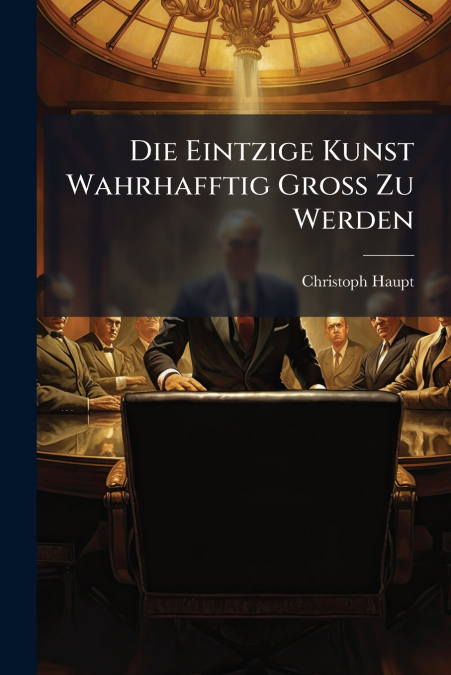 Die Eintzige Kunst Wahrhafftig Groß Zu Werden